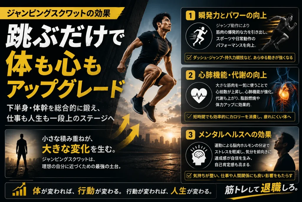 ジャンピングスクワットの効果